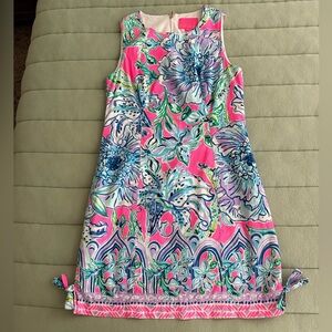 Lilly Pulitzer Pink and Blue Floral Midi Dress